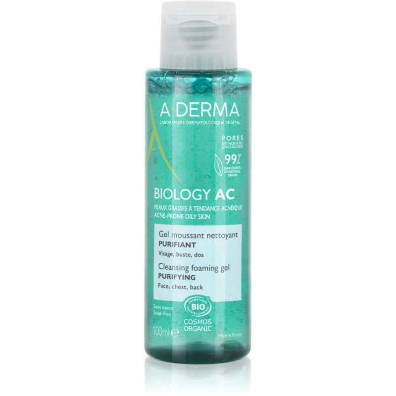 A-Derma Biology AC Reinigende Schuim Gel voor Gemengde en Vette Huid 100 ml