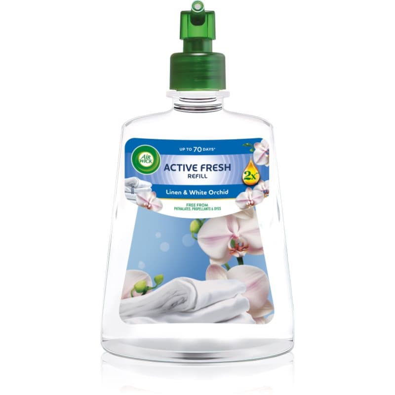 Air Wick Active Fresh Linen & White Orchid luchtverfrissers Navulling 228 ml