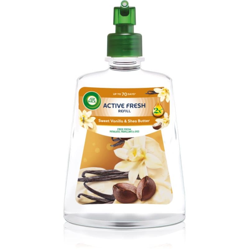 Air Wick Active Fresh Sweet Vanilla & Shea Butter luchtverfrissers Navulling 228 ml