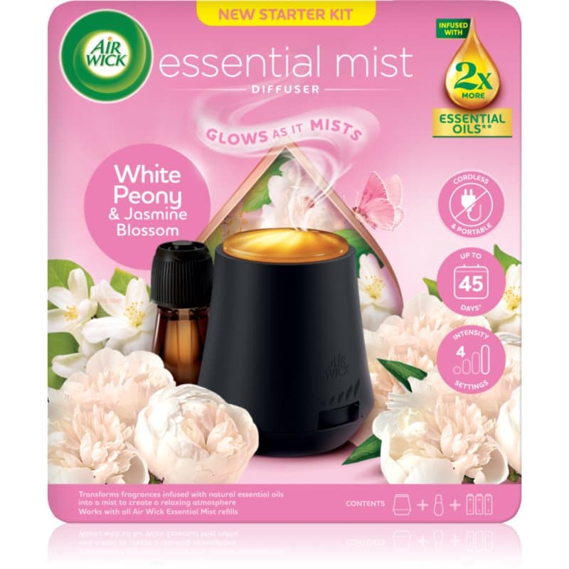 Air Wick Aroma Mist White Peony & Jasmine Blossom aroma diffuser met vulling + baterij 1 st