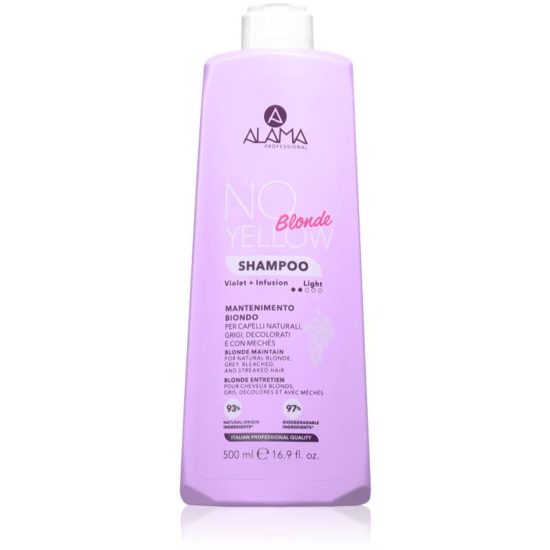 Alama Professional No Yellow Blonde shampoo tegen een gele schijn 500 ml