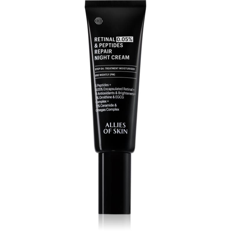 Allies of Skin 0.05% Retinal & Peptides Revitaliserende Nachtcrème 48 ml