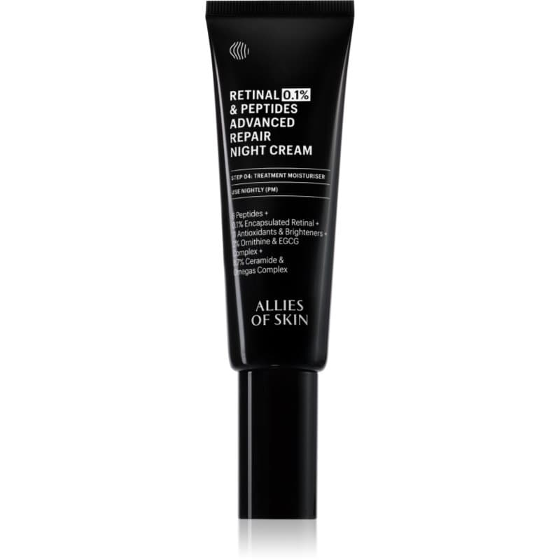 Allies of Skin 0.1% Retinal & Peptides Advanced Repair Night Cream Revitaliserende Nachtcrème 48 ml