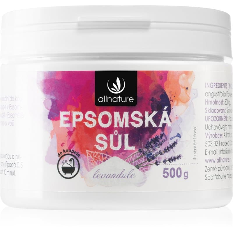 Allnature Epsom salt Lavender Badzout 500 g