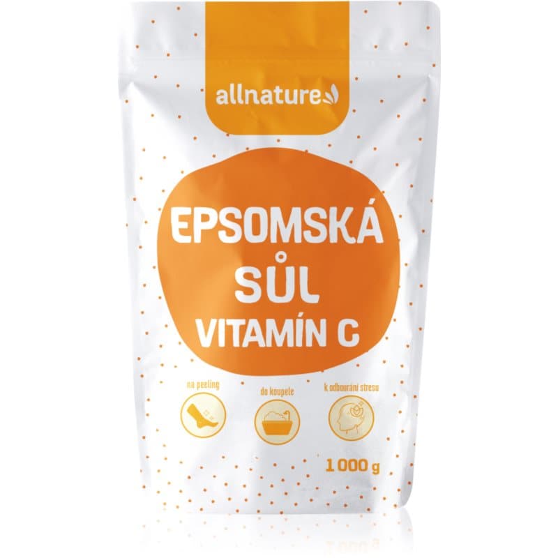 Allnature Epsom salt + vitamín C Badzout 1000 g