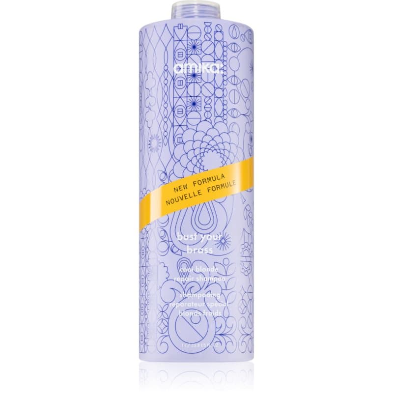 amika Bust Your Brass Cool Blonde Paarse Toning Shampoo voor Blond en Grijs Haar 1000 ml