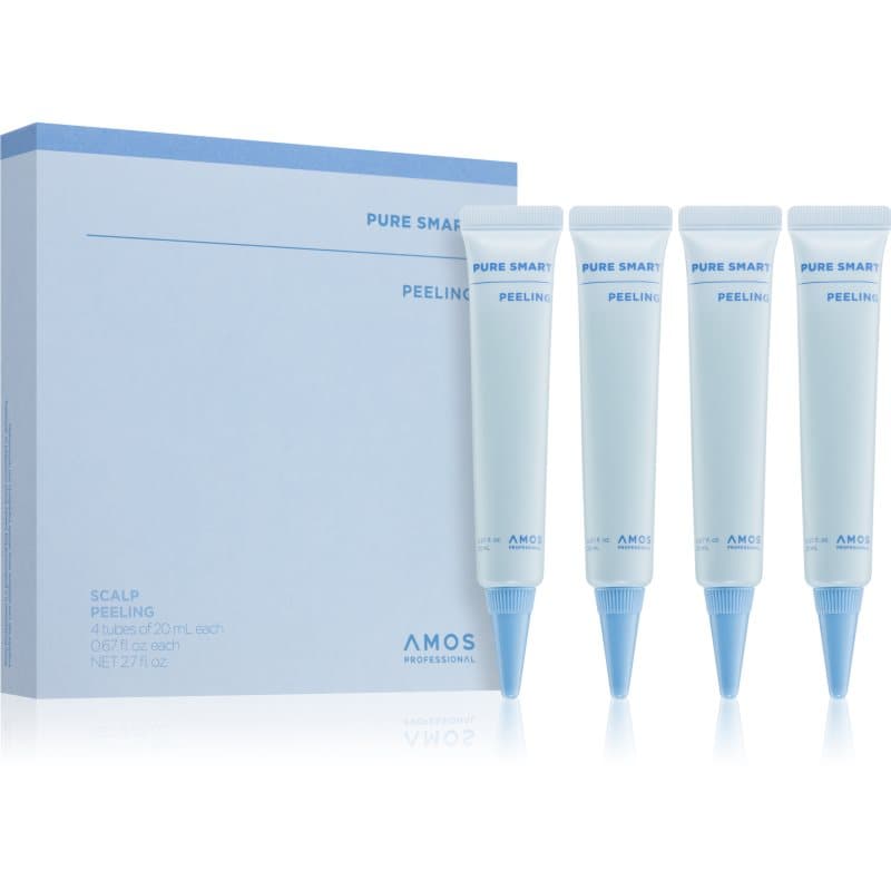 AMOS PROFESSIONAL Pure Smart Peeling hoofdhuidpeeling tegen Roos 4x20 ml