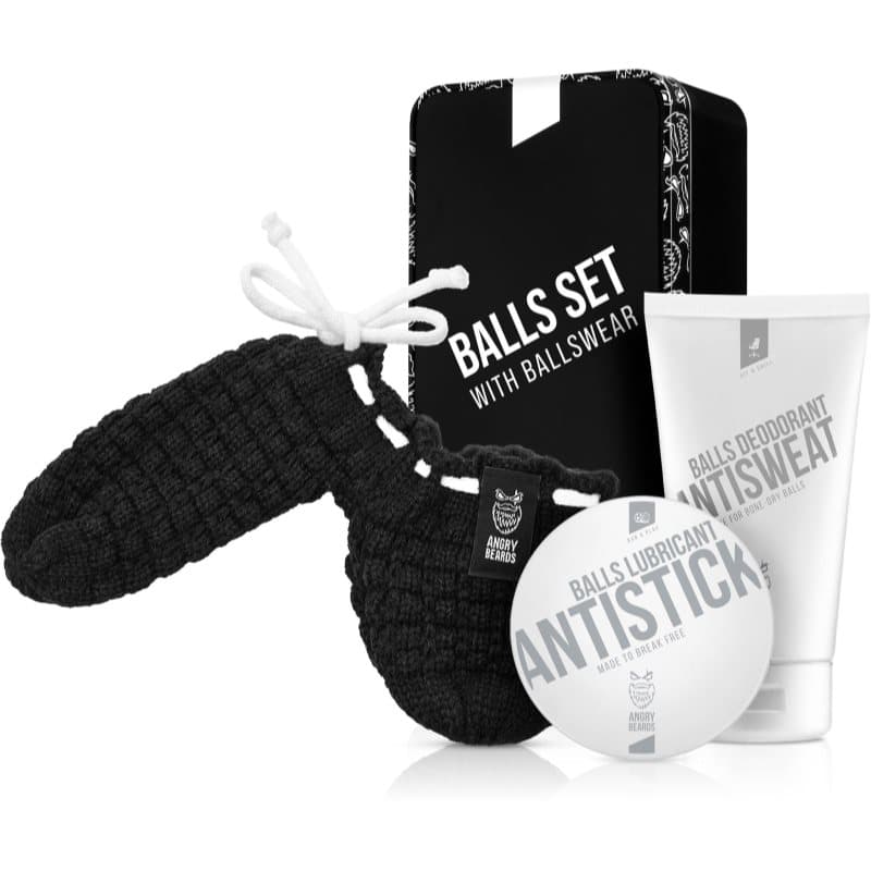 Angry Beards Antisweat & Antistick Balls Set Gift Set voor Mannen