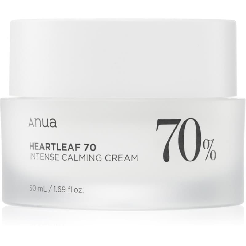 Anua Heartleaf 70% Intense Calming Cream Intensief Kalmerende en Beschermende Crème voor Alle Huidtypen Zelfs Gevoelige Huid 50 ml
