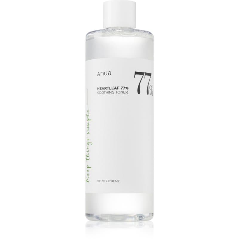 Anua Heartleaf 77% Soothing Toner Reinigend en Kalmerend Gezichtwater voor Herstel van de Huidbarriere 500 ml