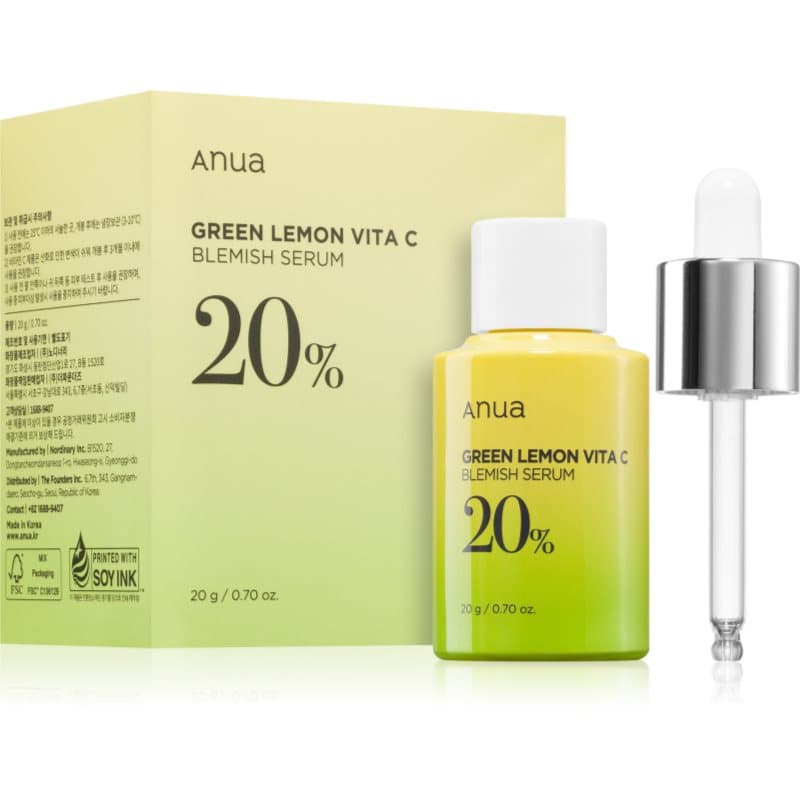 Anua Green Lemon Vita C Blemish Serum verhelderend serum met vitamine C voor Problematische Huid, Acne 20 ml