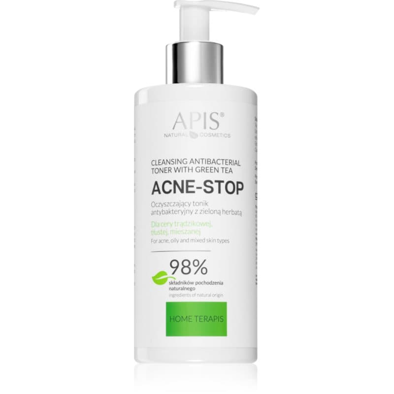 Apis Natural Cosmetics Acne-Stop Home TerApis Kalmerende Reinigingstonic voor Vette en Problematische Huid 300 ml