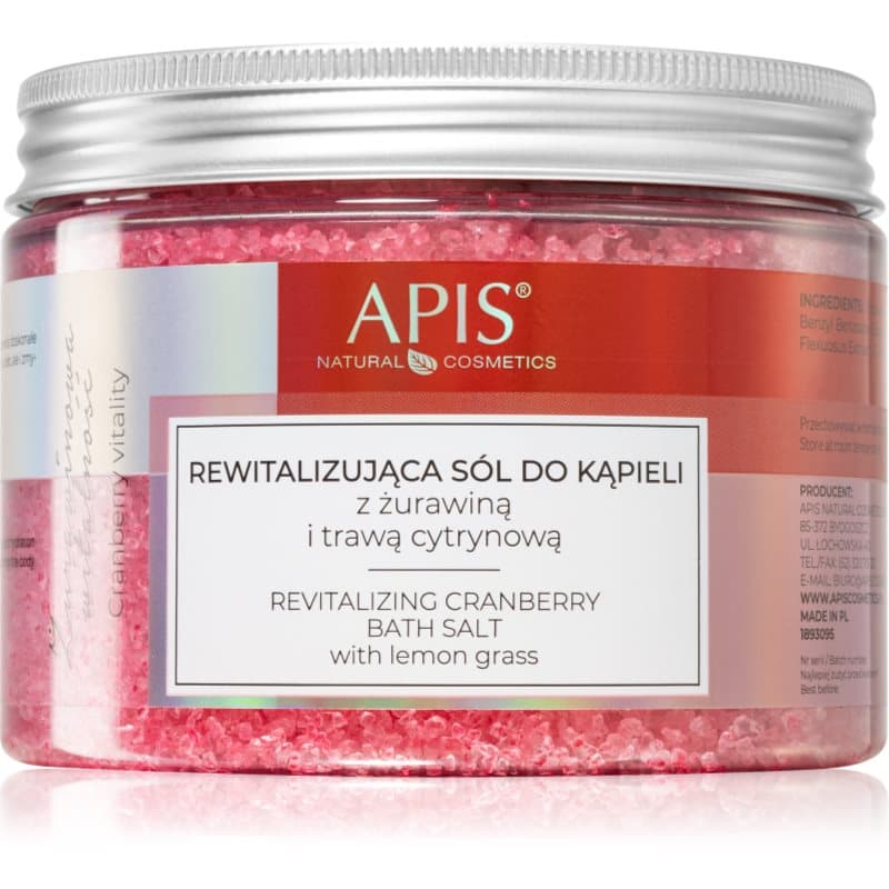 Apis Natural Cosmetics Cranberry Vitality Ontspannende Badzout met Mineralen uit Dode Zee 650 g