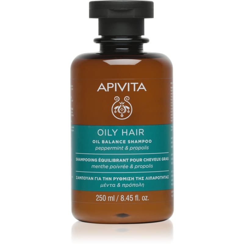 Apivita Oily Hair Oil Balance Shampoo Dieptereinigende Shampoo voor Vette Hoofdhuid voor Versterking en Glans van Haar 250 ml