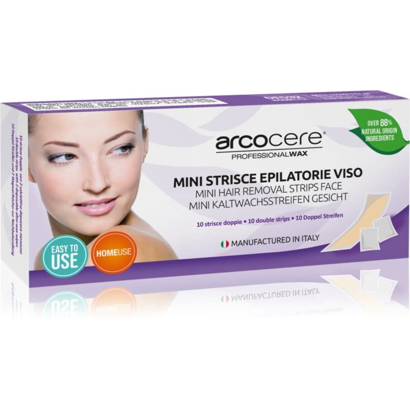 Arcocere Professional Wax Waxstrips voor ontharing voor het Gezicht voor Vrouwen  10 st