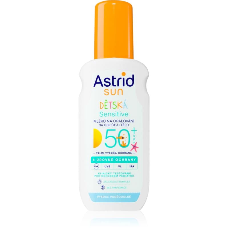 Astrid Sun Sensitive Kinder Zonnebrandmelk SPF 50+ in Spray 150 ml