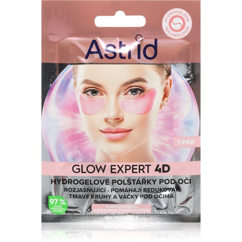 Astrid Glow Expert Oogmasker tegen Rimpels, Wallen en Donkere Kringen 2 st