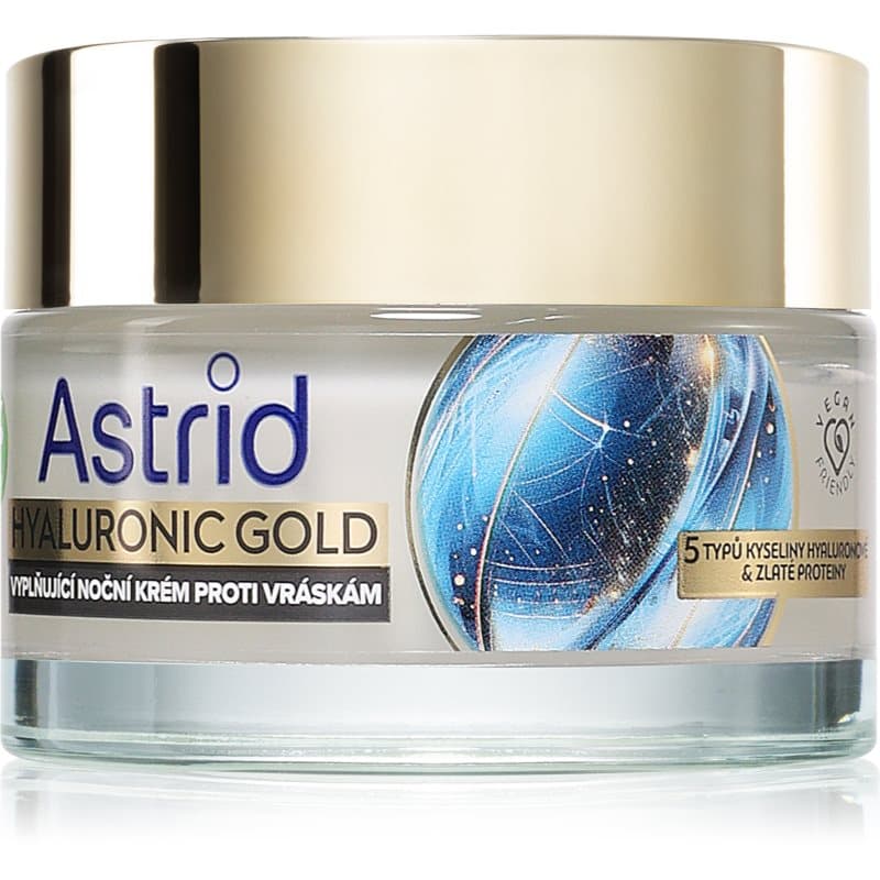 Astrid Hyaluronic Gold Nachtcrème tegen Rimpels met Proteinen 50 ml