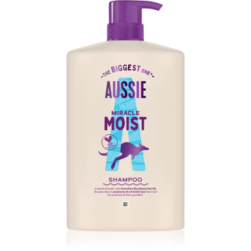 Aussie Miracle Moist Hydraterende Shampoo voor Droog en Beschadigd Haar 1000 ml