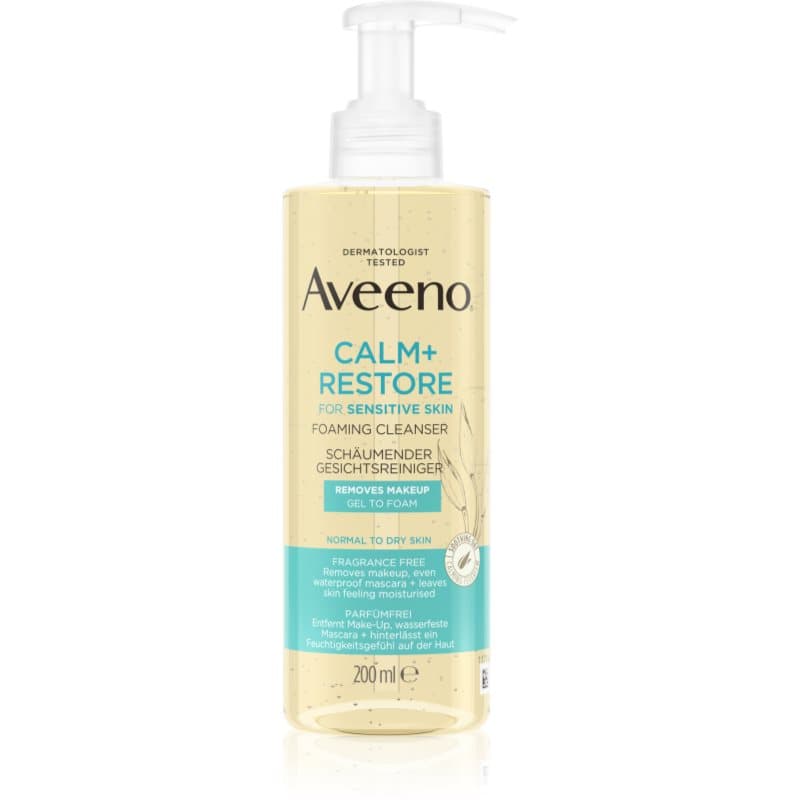 Aveeno Calm + Restore Reinigingsschuim voor het Gezicht 200 ml