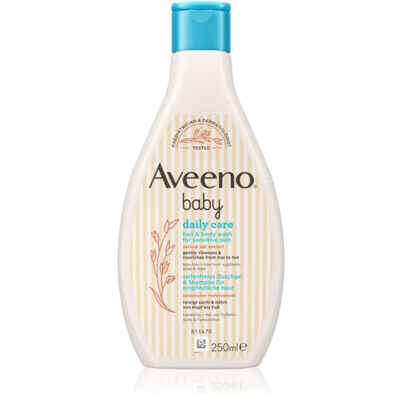 Aveeno Baby Daily Care reinigingsgel voor lichaam en haar voor Kinderen vanaf Geboorte 250 ml