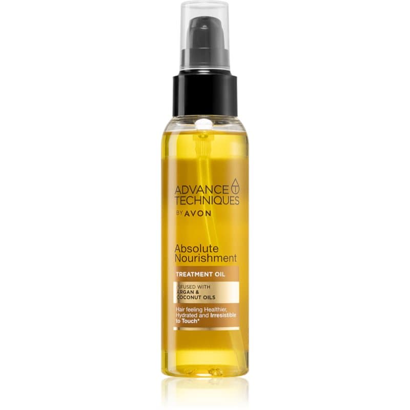 Avon Advance Techniques Absolute Nourishment Voedende Haarolie  met Arganolie met Kokosolie 100 ml