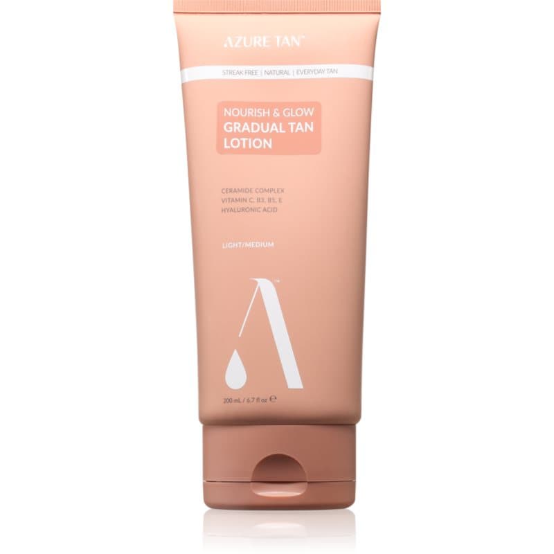 Azure Tan Nourish & Glow Zelfbruinende Crème voor het Lichaam Tint Light/Medium 200 ml