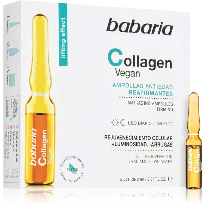 Babaria Collagen Geconcentreerde Serum tegen tekenen van Huidveroudering in Ampullen 5x2 ml