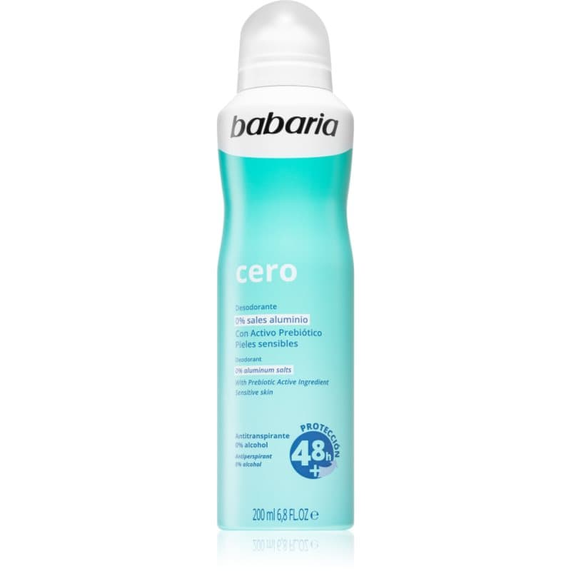 Babaria Deodorant Cero Antitranspirant Spray voor Gevoelige Huid 200 ml