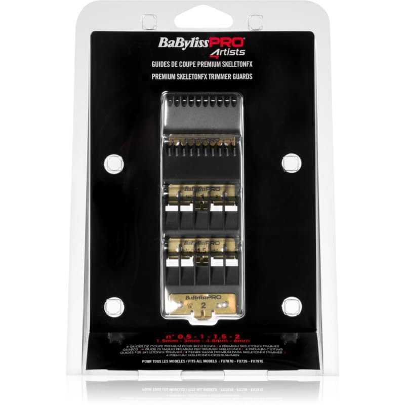 BaByliss PRO Blades Skeleton FX Vervangende Opzetstuk 1,5mm, 3mm, 4,8mm, 6mm 4 st