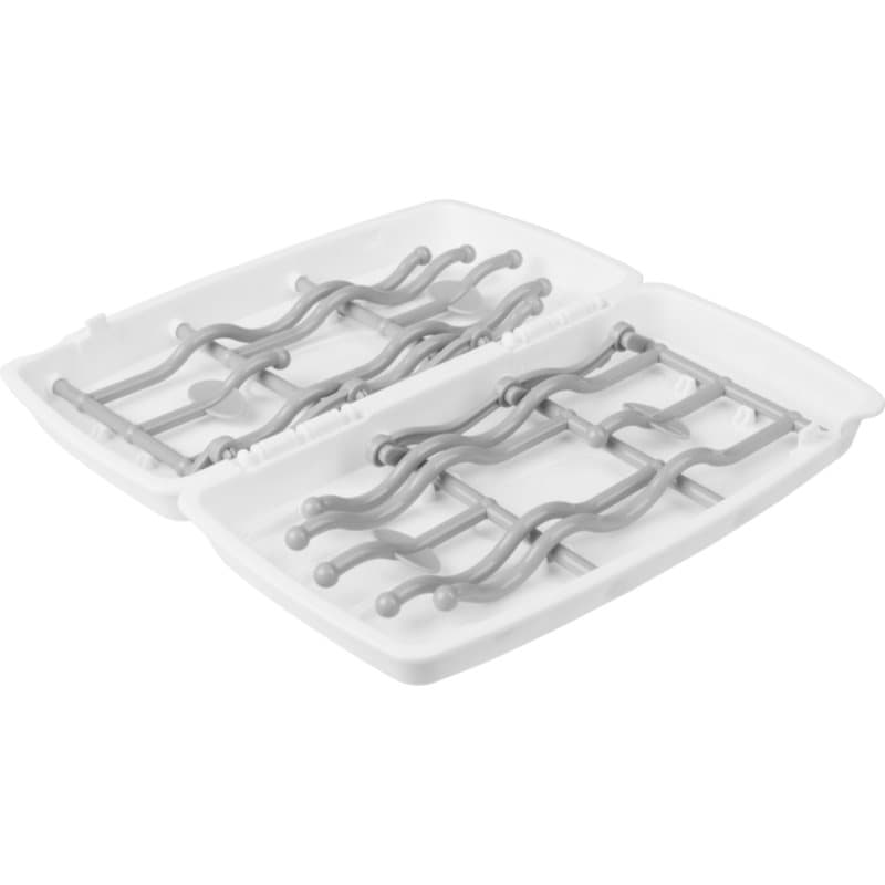 BabyOno Bottle Drying Rack lekbak voor flessen I. White 1 st