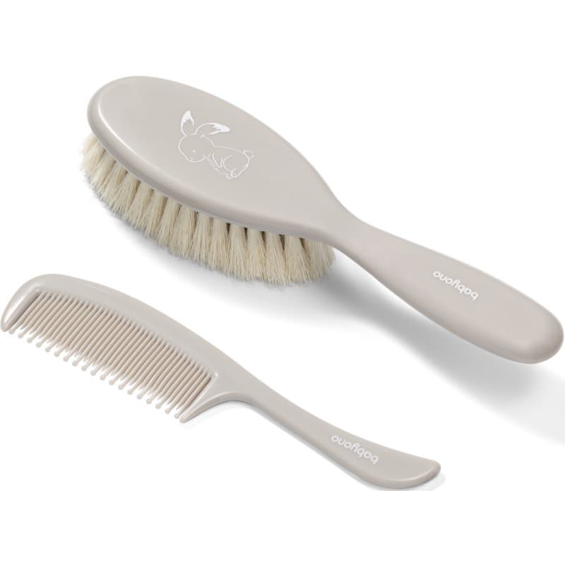 BabyOno Take Care Hairbrush and Comb set voor Kinderen vanaf Geboorte Gray