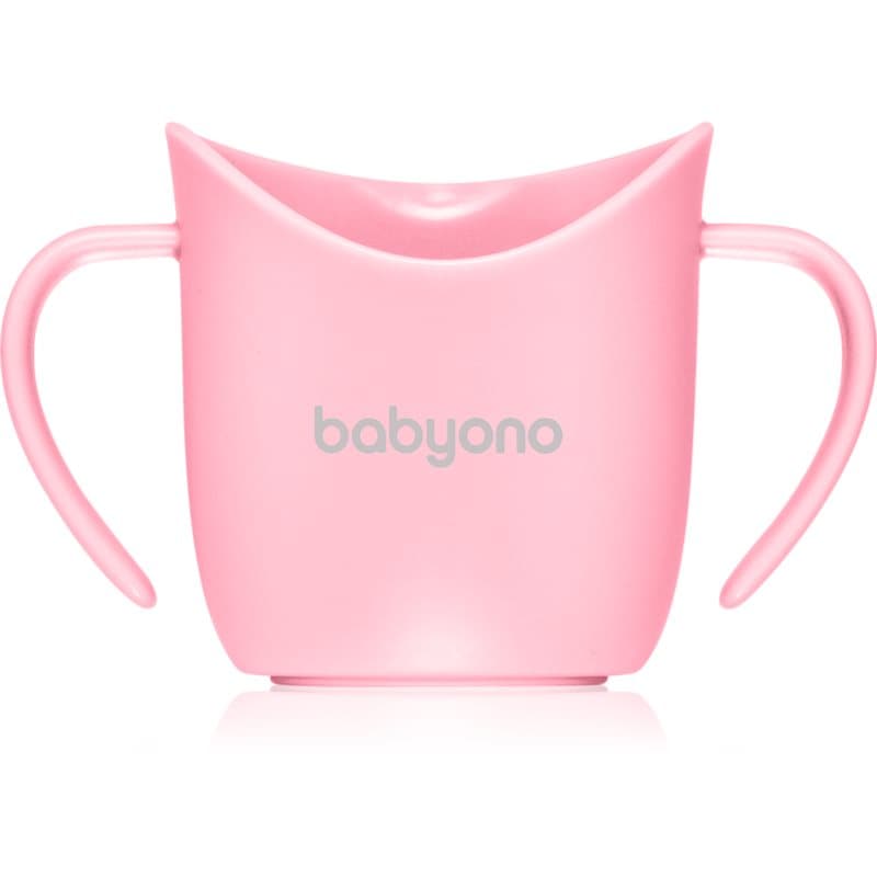 BabyOno Be Active Ergonomic Training Cup trainingsbeker met handvaten Pink 6 m+ 120 ml