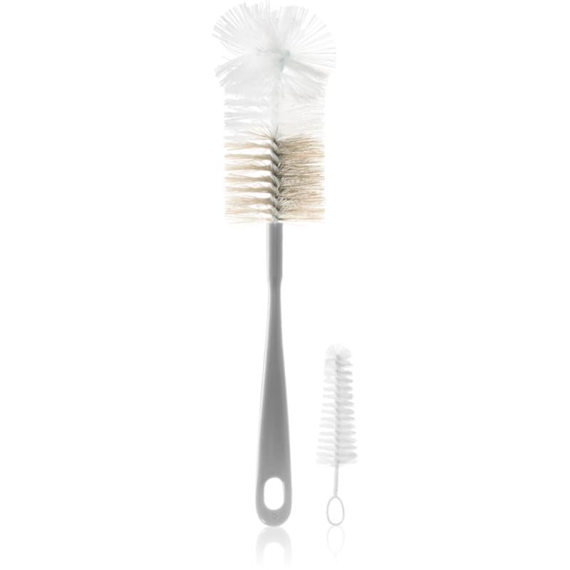 BabyOno Bottle Brush Bottle Brush Borstel voor het reinigen van flessen en spenen Grey 2 st
