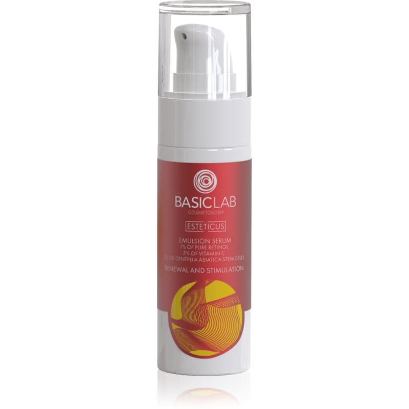 BasicLab Cosmetology Esteticus Lichte Nachtemulsie voor Herstel van de Opperhuid 1% Pure Retinol 30 ml