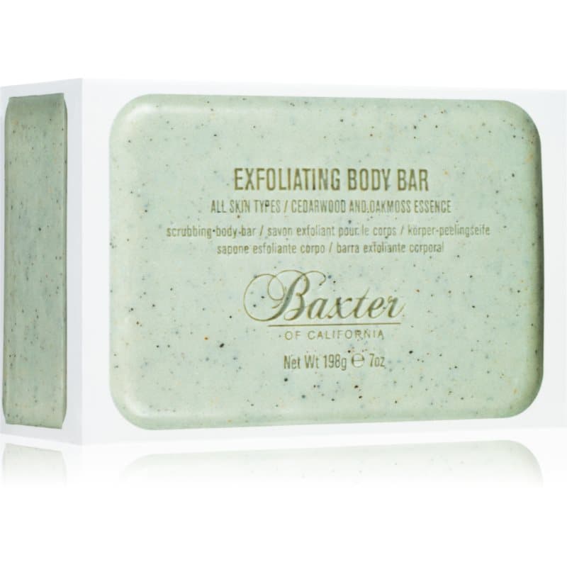 Baxter of California Exfoliating Body Bar Cedarwood & Oakmoss Essence exfolierende zeep voor het lichaam voor Mannen 198 g