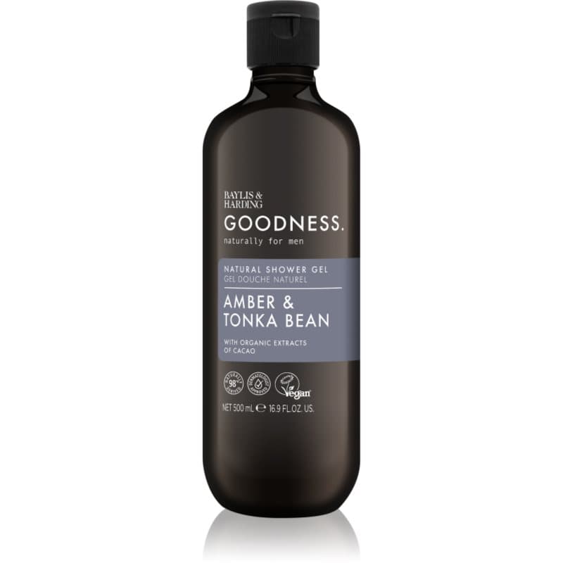 Baylis & Harding Goodness Amber & Tonka Bean Douchegel voor Mannen 500 ml