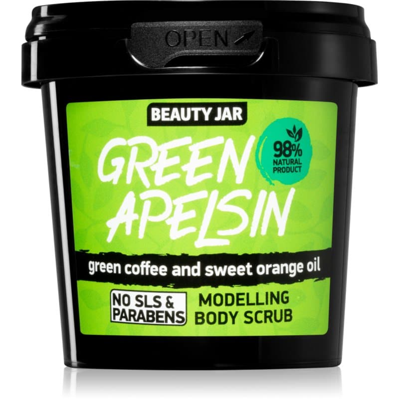 Beauty Jar Green Apelsin Verkwikkende Body Scrub met Koffie Extract 200 gr