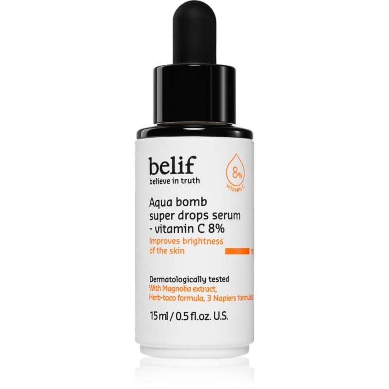 belif Aqua Bomb Super Drops Serum Vitamin C 8% verhelderend serum met vitamine C met Anti-Rimpel Werking 15 ml