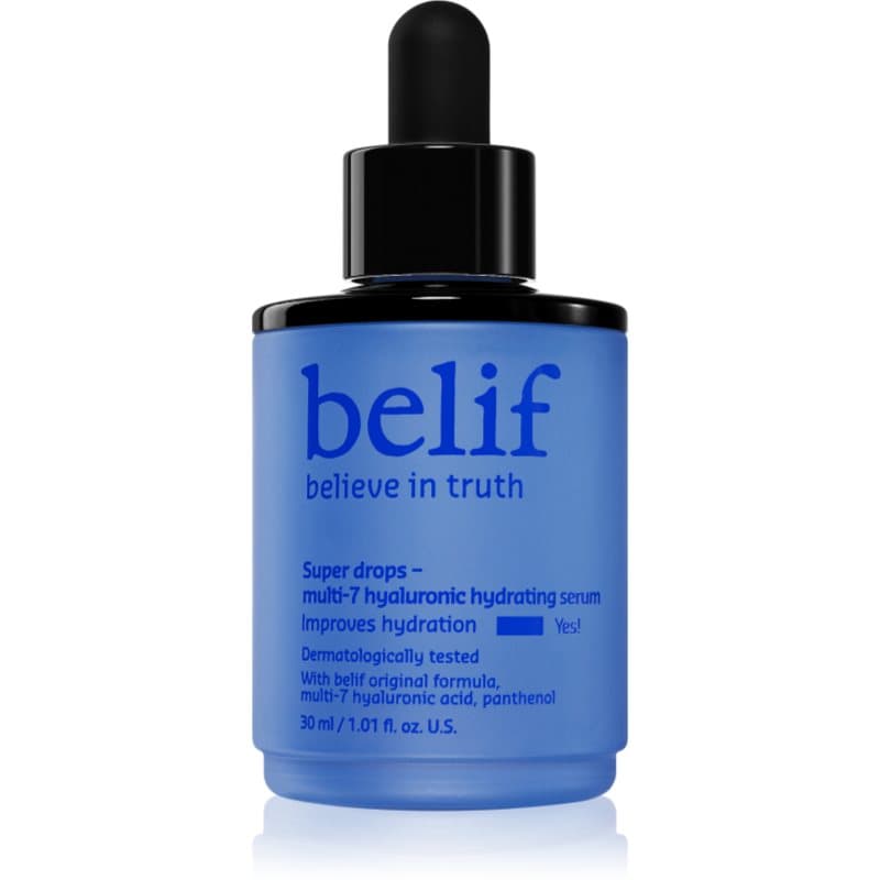belif Super Drops Multi-7 Hyaluronic Hydrating Serum Diepe Voedende en Hydraterende Serum  met Verstevigende Werking 30 ml