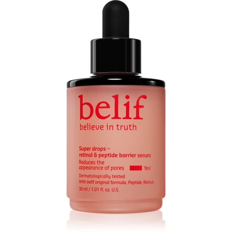 belif Super Drops Retinol & Peptide Barrier Serum intensief verstevigend serum met peptiden 30 ml