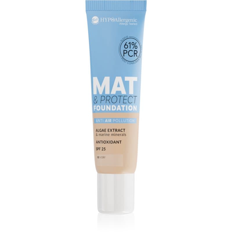 Bell Hypoallergenic Mat & Protect Langaanhoudende Matte Make-up SPF 25 Tint 02 Ivory 30 g