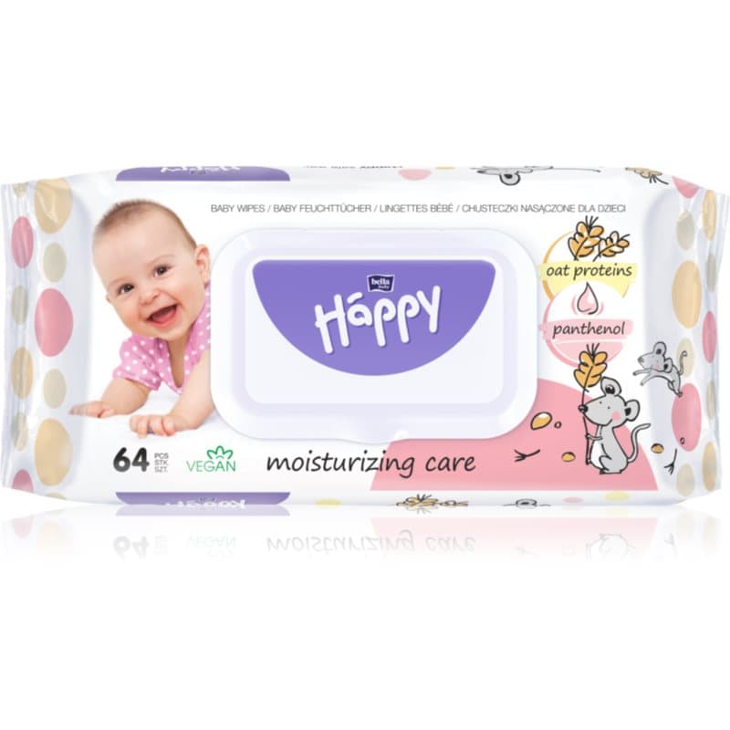 BELLA Baby Happy Oat proteins and Panthenol Vochtige Reinigings Doekjes voor Kinderen 64 st