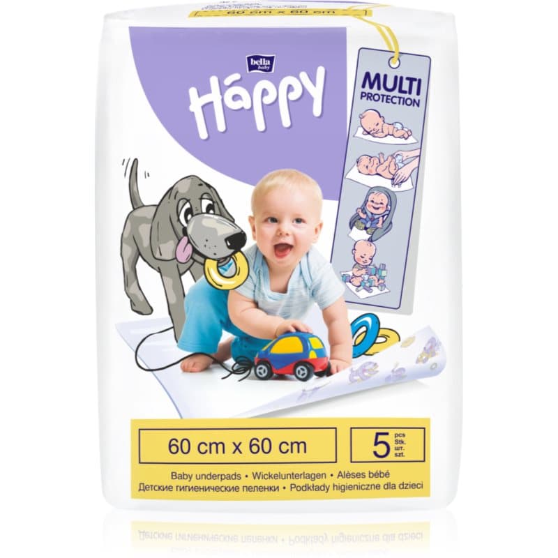 BELLA Baby Happy Baby Underpads wegwerpverschoningsmatjes 60x60cm 5 st