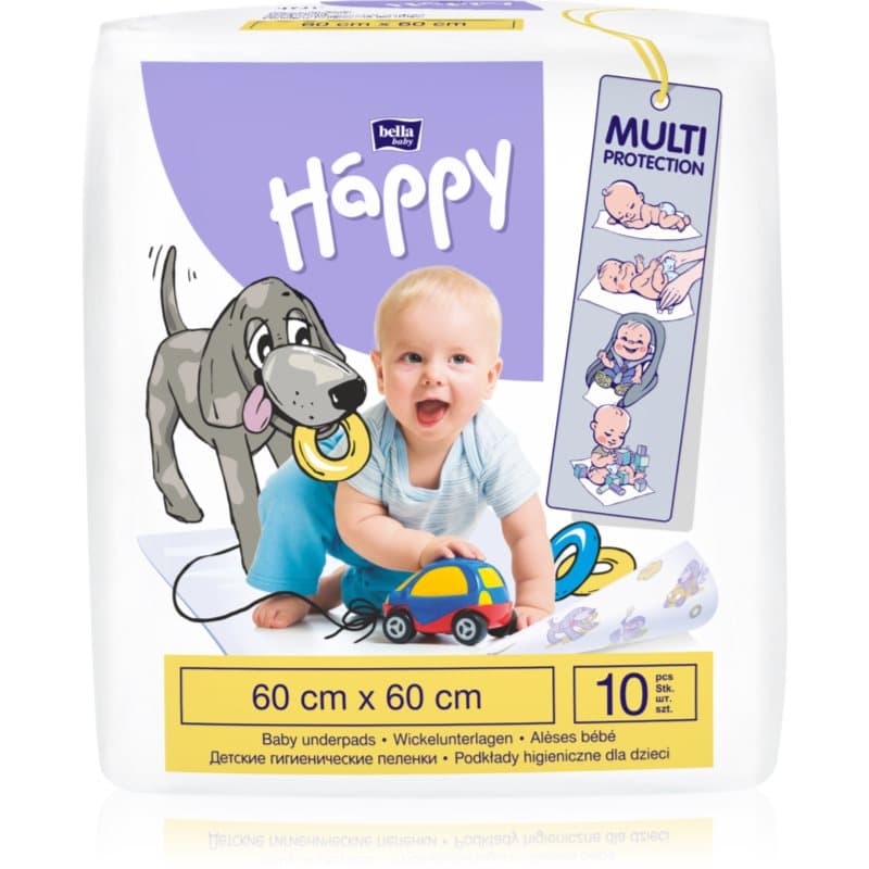 BELLA Baby Happy Baby Underpads wegwerpverschoningsmatjes 60x60 cm 10 st