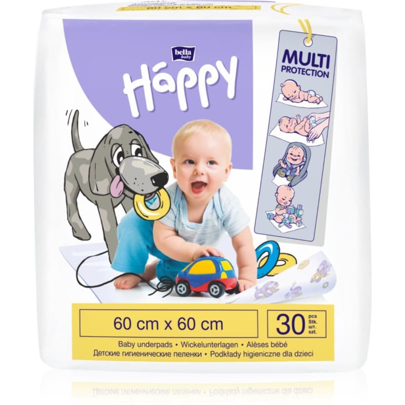 BELLA Baby Happy Baby Underpads wegwerpverschoningsmatjes 60x60xm 30 st