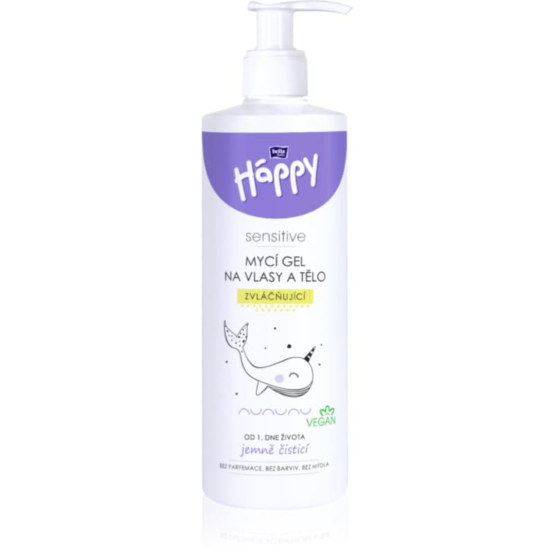 BELLA Baby Happy Sensitive reinigingsgel voor lichaam en haar voor Kinderen 400 ml