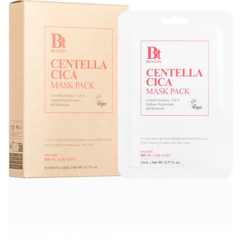 Benton Goodbye Redness Centella kalmerende sheet mask voor Problematische Huid, Acne 10 st