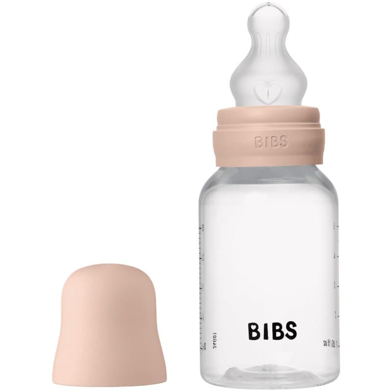BIBS Anti-Colic Baby Bottle Silicone oorbellen met siliconen speen Blush 150 ml