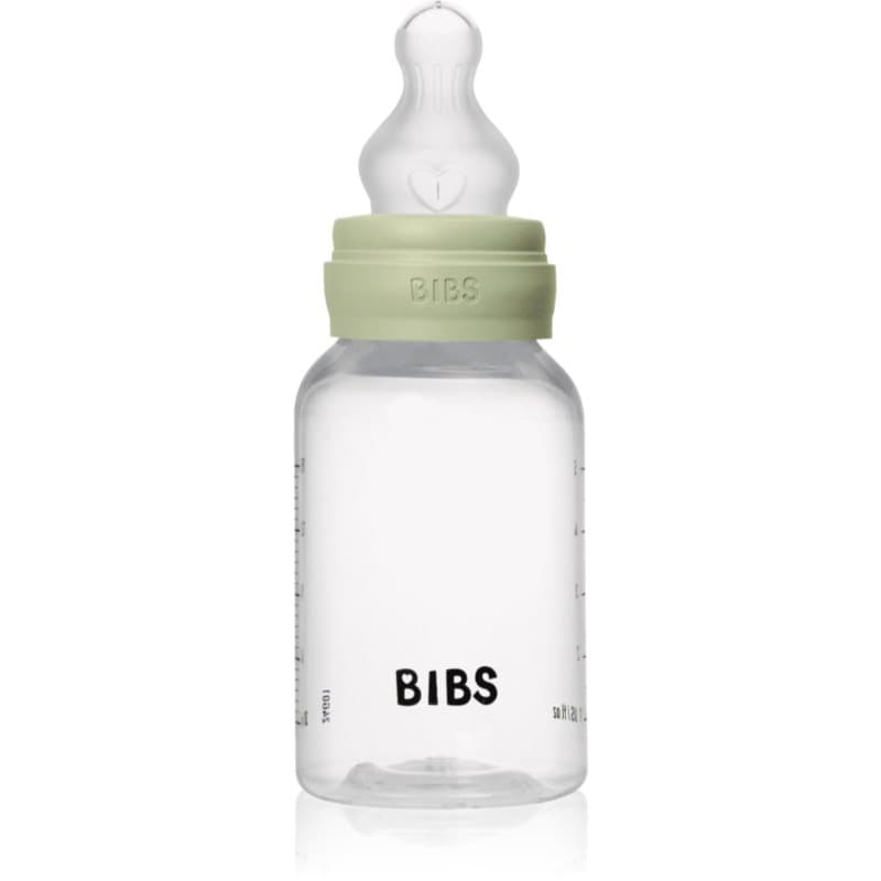 BIBS Anti-Colic Baby Bottle Silicone oorbellen met siliconen speen Sage 150 ml